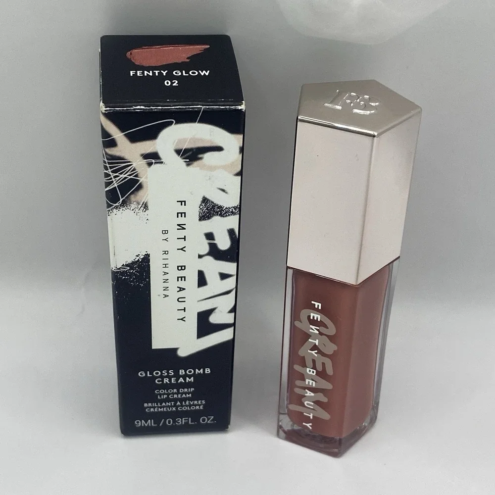 FENTY BEAUTY GLOSS BOMB CREAM COLOR DRIP LIP CREAM FENTY GLOW #02 LIP GLOSS NIB!